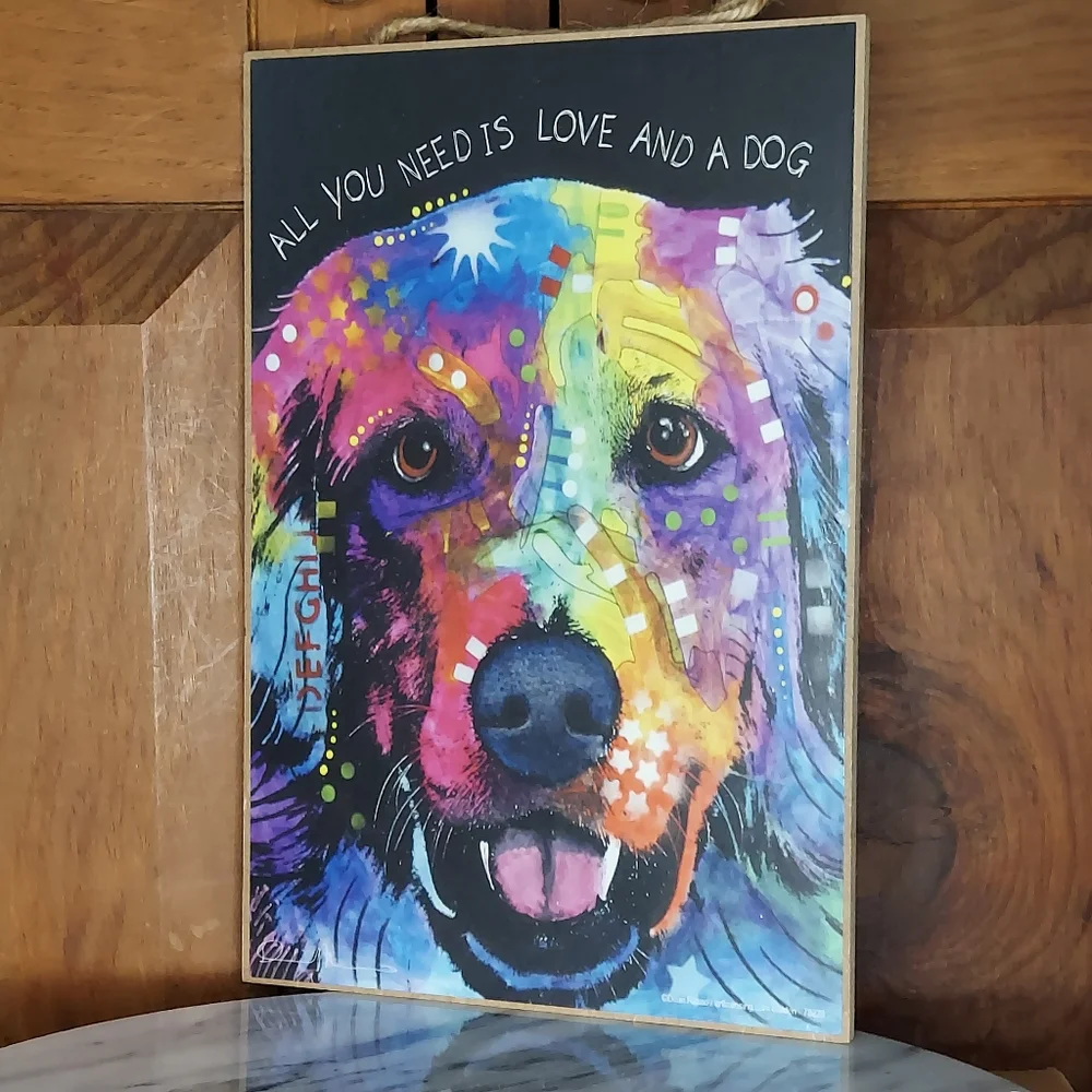 Wooden Golden Retriever Sign. B